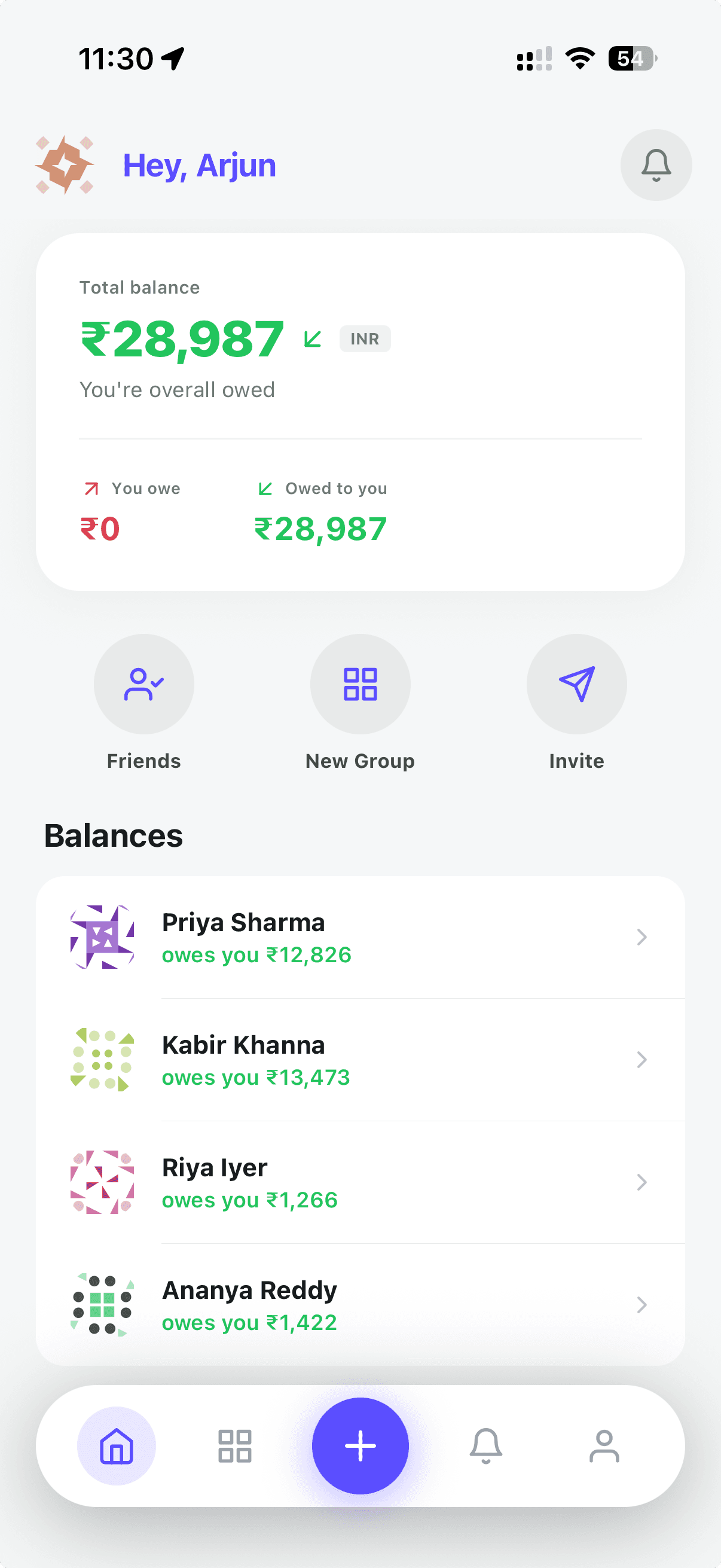 Everything you owe — at a glance.